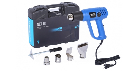 Фен NORDBERG NE718 (4 насадки, в кейсе, 50-600 °С, 2000 Вт)