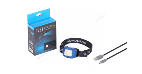 Фонарь светодиодный налобный аккумуляторный NORDBERG 1951