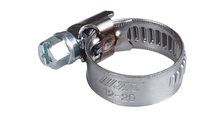 Хомут ленточный червячный JTC ZN20 (012-020 мм, 9 мм, нержавеющая сталь)
