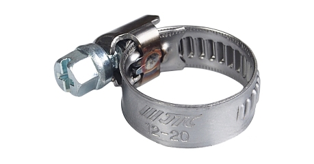 Хомут ленточный червячный JTC ZN20 (012-020 мм, 9 мм, нержавеющая сталь)