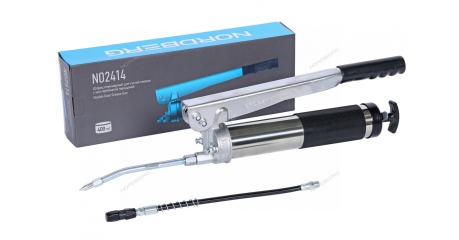 Шприц плунжерный для густой смазки NORDBERG NO2414 (с шестеренчатой передачей, 400 мл)