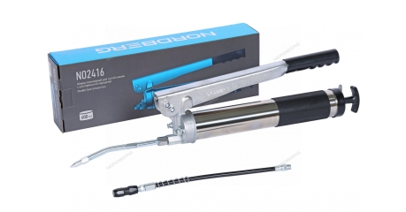 Шприц плунжерный для густой смазки с шестеренчатой передачей NORDBERG NO2416 (600 мл)