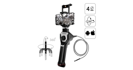 Видеоэндоскоп управляемый USB, 1Мп, 1280х720, 1м, 4мм зонд, всесторонняя артикуляция iCartool IC-V104AW