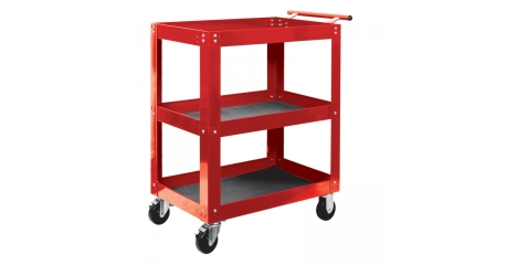 Тележка открытая, 3 полки, красная МАСТАК 520-33720R