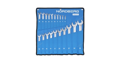 Набор ключей комбинированных NORDBERG 10220P (20 шт,) планшет тетрон