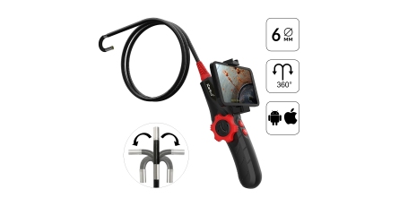 Видеоэндоскоп управляемый USB, 2Мп, 1920x1080, 1м, 6мм, 360° iCartool IC-V200