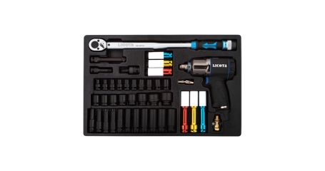 Licota ACK-381001 Набор с гайковертом, ударными головками и динамометрическим ключом в ложементе, 42 пр.