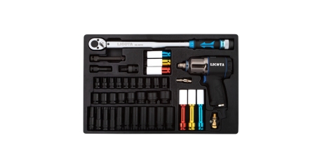 Licota ACK-381001 Набор с гайковертом, ударными головками и динамометрическим ключом в ложементе, 42 пр.