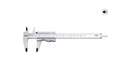 ASIMETO 351-06-0 Штангенциркуль нониусный тип 1; 0,05 мм, 0-150 мм, с зажимом