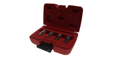 Набор шпильковертов для поврежденных свечей накаливания JTC 7904 (2,5-4 мм, 4 предмета)