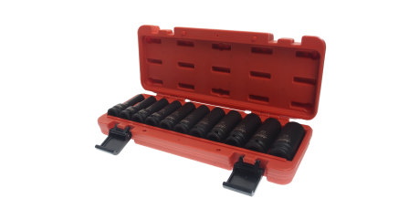 Набор головок торцевых 12-ти гранных ударных глубоких JTC J411P (1/2", 10-24 мм, 11 предметов)