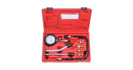 Licota ATP-2075 Компрессометр бензиновый, набор с гибкой, 2-мя жесткими насадками и переходниками