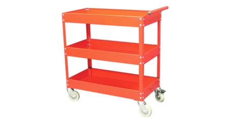 Licota ATS-4077 Тележка с тремя открытыми полками красная