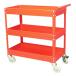 Licota ATS-4077 Тележка с тремя открытыми полками красная