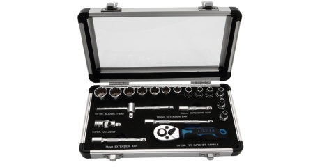 Licota ALM-3001 Набор головок 1/4" 19 пр spline