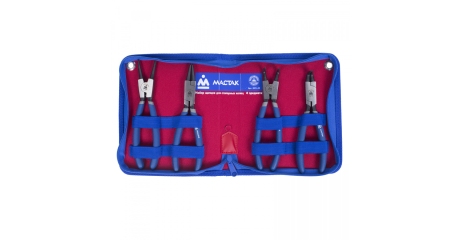 Набор съемников для стопорных колец, в футляре на молнии, 4 предмета МАСТАК 033-4Z