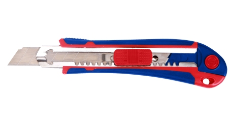 Нож универсальный выдвижной пластмассовый 18мм с автозагрузкой WP212011 WORKPRO