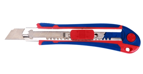 Нож универсальный выдвижной пластмассовый 18мм с автозагрузкой WP212011 WORKPRO