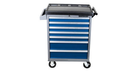 Licota AWX-2603GB-N-R-ST Тележка инструментальная с карманом, со столешницей, 7 полок, сине-серая