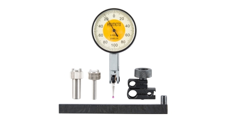 ASIMETO 502-02-7 Индикатор рычажно-зубчатый 0,002 мм, горизонтальный 0,2 мм, 0-100-0, D40 в наборе