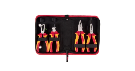 Набор пассатижей и бокорезов диэлектрических, 4 предмета, в футляре на молнии TOLSEN TTV83204