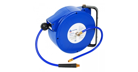 Шланг на автоматической катушке МАСТАК 681-08008HR, полиуретановый 8х12 мм, 8 м, резьба 1/4"