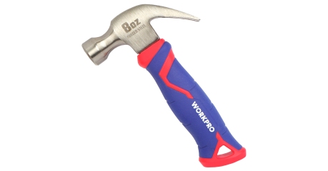 Молоток столярный с фиберглассовой рукояткой 225гр короткий WP241008 WORKPRO