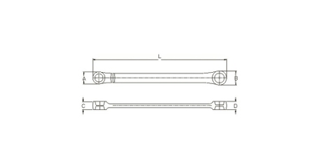 Licota AWT-EAF0711 Ключ накидной текстурный Е-профиль Е7 х Е11