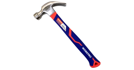 Молоток столярный с фиберглассовой рукояткой 450гр WP241011 WORKPRO