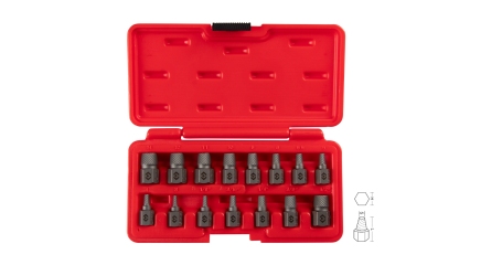 Набор экстракторов, 3-14 мм, 15 предметов, кейс KING TONY 11015SQ