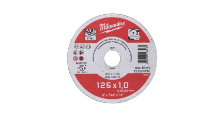 Отрезной диск по металлу Milwaukee SCS41 / 125х1х22,2 (Арт. 4932451477)
