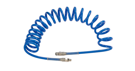 Шланг пневматический спиральный высокого давления MIGHTY SEVEN SD-23110, 8х12 мм, 10 м, М1/4