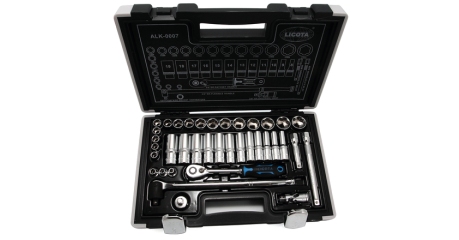Licota ALK-0007 Набор торцевых головок 3/8" 6гр. 37пр. 6-24 мм super lock