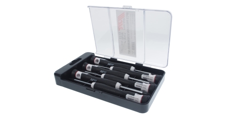 Набор отверток прецизионных JTC 5526 (PH00/0/1, SL1,5/2,5/3, L=150 мм, 6 предметов)