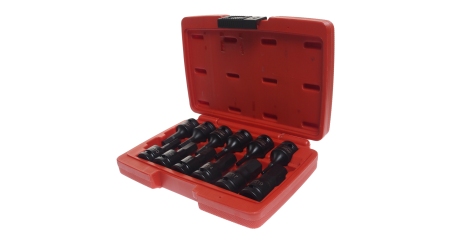 Набор головок ударных JTC J412H (1/2", HEX, H4-19 мм, L=60 мм, 12 предметов в кейсе)