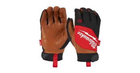 Перчатки Milwaukee 4932471912, Hybrid Leather с кожаными вставками, размер M/8 