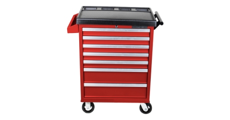 Licota AWX-2603R-N-R-ST Тележка инструментальная с карманом, со столешницей, 7 полок, красная
