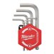 Набор коротких шестигранных ключей Milwaukee 4932492399, HEX 1.5 / 2 / 2.5 / 3 / 4 / 5 / 6 / 8 / 10 мм, (9 шт.) 