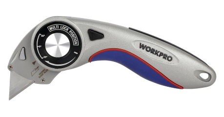 Нож универсальный складной алюминиевый со сменными лезвиями WP211013 WORKPRO