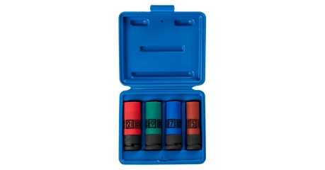 Набор глубоких ударных торцевых головок 1/2, шестигранные, 15, 17, 19, 21 мм KING TONY 44904MP01"