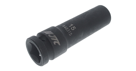 Головка торцевая 12-ти гранная ударная тонкостенная JTC 448315 (1/2", 15 мм, L=82 мм)