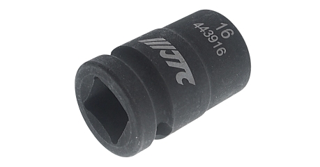 Головка торцевая 12-ти гранная ударная JTC 443916 (1/2", 16 мм, L=38 мм)