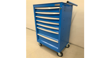 Тележка инструментальная Rossvik Rossvik Т07H-5015 (7 выдвижных ящиков, ц/замок, 670x450x1040 мм)