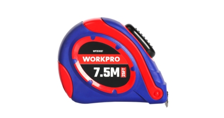 Рулетка пластмассовая 7.5м*25мм самоблокирующаяся WP261007 WORKPRO