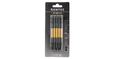 RUNTEC RT-IBD110 Бита ударная двусторонняя RUNTEC H6.35 110мм PH2/PH2 5 шт.