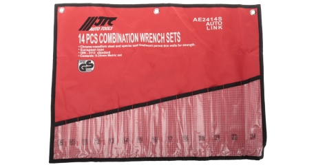 Сумка скрутка для комбинированных ключей JTC-AE2414S-B, 8-24 мм, 14 ячеек