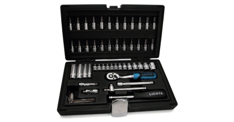 Licota ALK-8003F Набор торцевых головок 1/4" 6гр. 54пр.