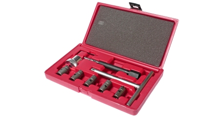 Набор инструментов для притирки седел форсунок дизельного двигателя JTC 4050 (9 предметов в кейсе)