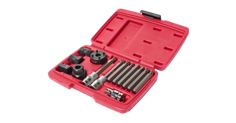 Съемник шкивов генераторов JTC 4738 (14 предметов в кейсе)