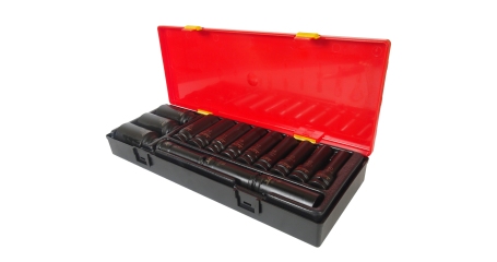 Набор головок торцевых 6-ти гранных ударных глубоких JTC K4151 (1/2